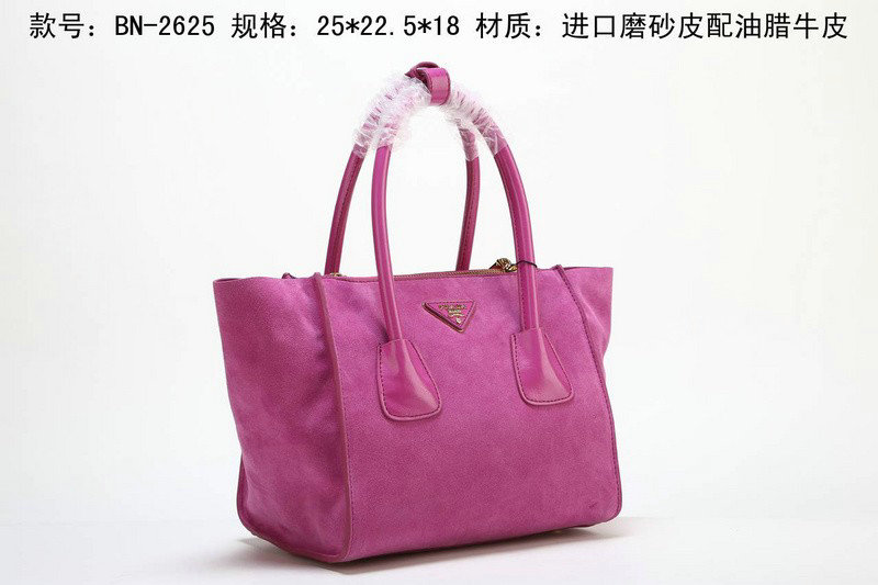 2014 Prada Suede Leather Tote Bag BN2625 Light Purple